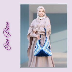 شنطة حريمى كروشيه blue waves